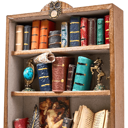 Интерьерная миниатюра "Шкаф с книгами", 17х9х3 мм, ассорти - 7