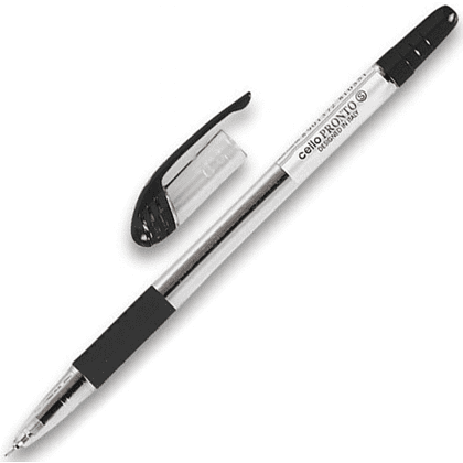 Ручка шариковая "Pronto", 0.5 мм, прозрачный, стерж. черный - 4