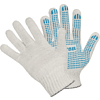 Перчатки трикотажные х/б, с ПВХ покрытием Точка из 6-и нитей, 10 кл. вязки, белый, в и/у - 3