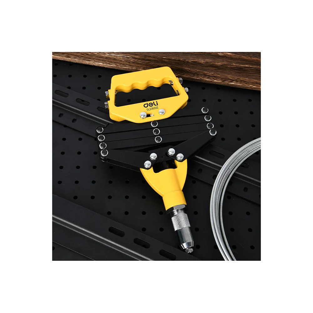 Заклепочник рычажно-складной Deli YS EDL236932, 812 мм, 3.2-6.4 мм, желтый, черный - 8