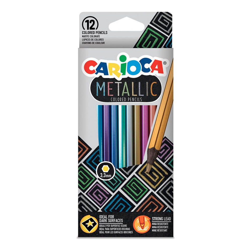 Цветные карандаши "Metallic", 12 цветов