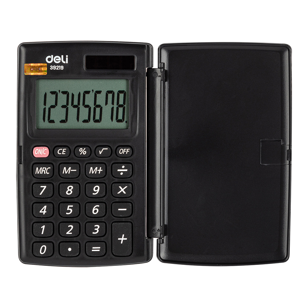 Калькулятор карманный Deli Easy "E39219", 8-разрядный, черный