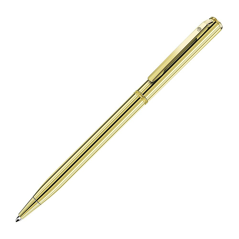 Ручка шариковая автоматическая "Slim Gold", 1.0 мм, золотистый, стерж. синий
