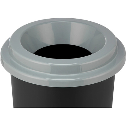 Урна для мусора "Idea Эко", 50 л, пластик, черный, серый - 4