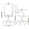 Кресло для руководителя "UTFC Комо В", ткань, пластик, черный - 2