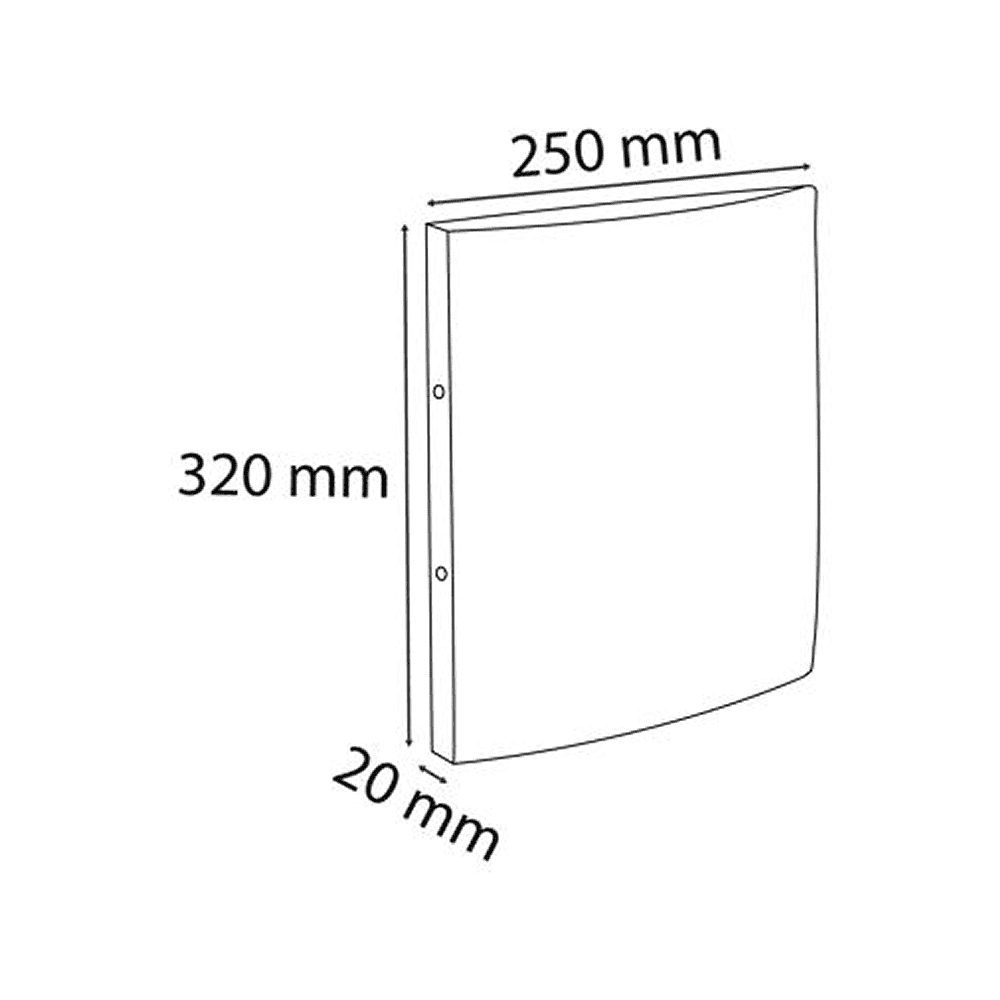 Папка на кольцах "Exacompta", картон, 20 мм, А4, черный - 4