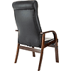 Кресло Бюрократ T-9928WALNUT-CF, натуральная кожа, черный, каркас дерево - 5