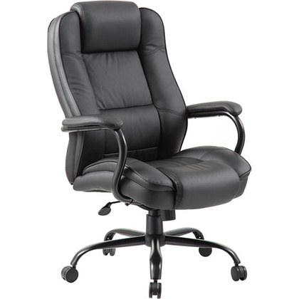 Кресло для руководителя BRABIX "Premium Heavy Duty HD-002", экокожа, металл, черный
