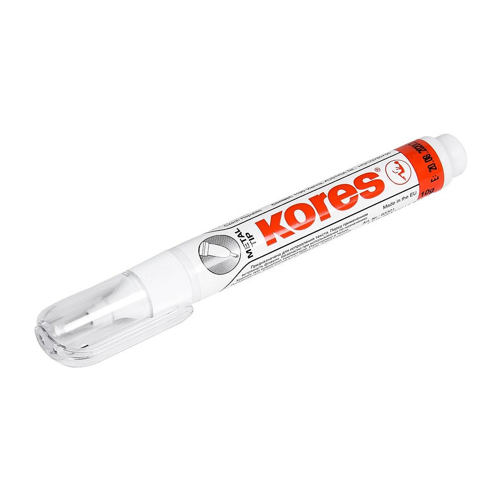 Корректор-ручка "Kores Metal Tip", 9 мл
