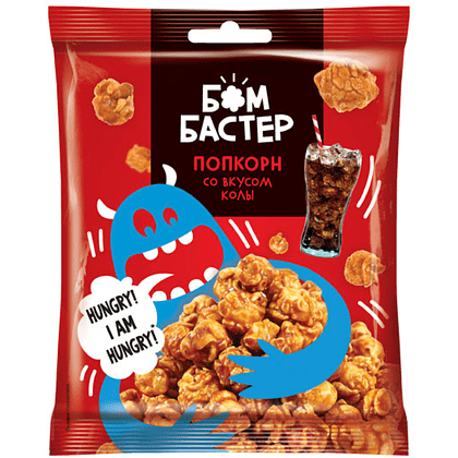 Попкорн "Бомбастер", карамельный со вкусом колы, 35 г