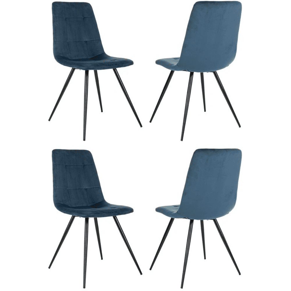 Стул Бюрократ "CH-K1_4", ткань, синий, металл, комплект 4 штуки