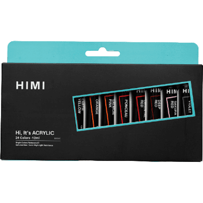 Краски акриловые "Himi.New vision", 24 цвета, тубы - 9