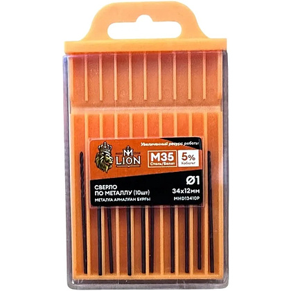 Сверло по металлу M-Lion, MHD101335P, 10,0х133 мм, 5 шт/упак