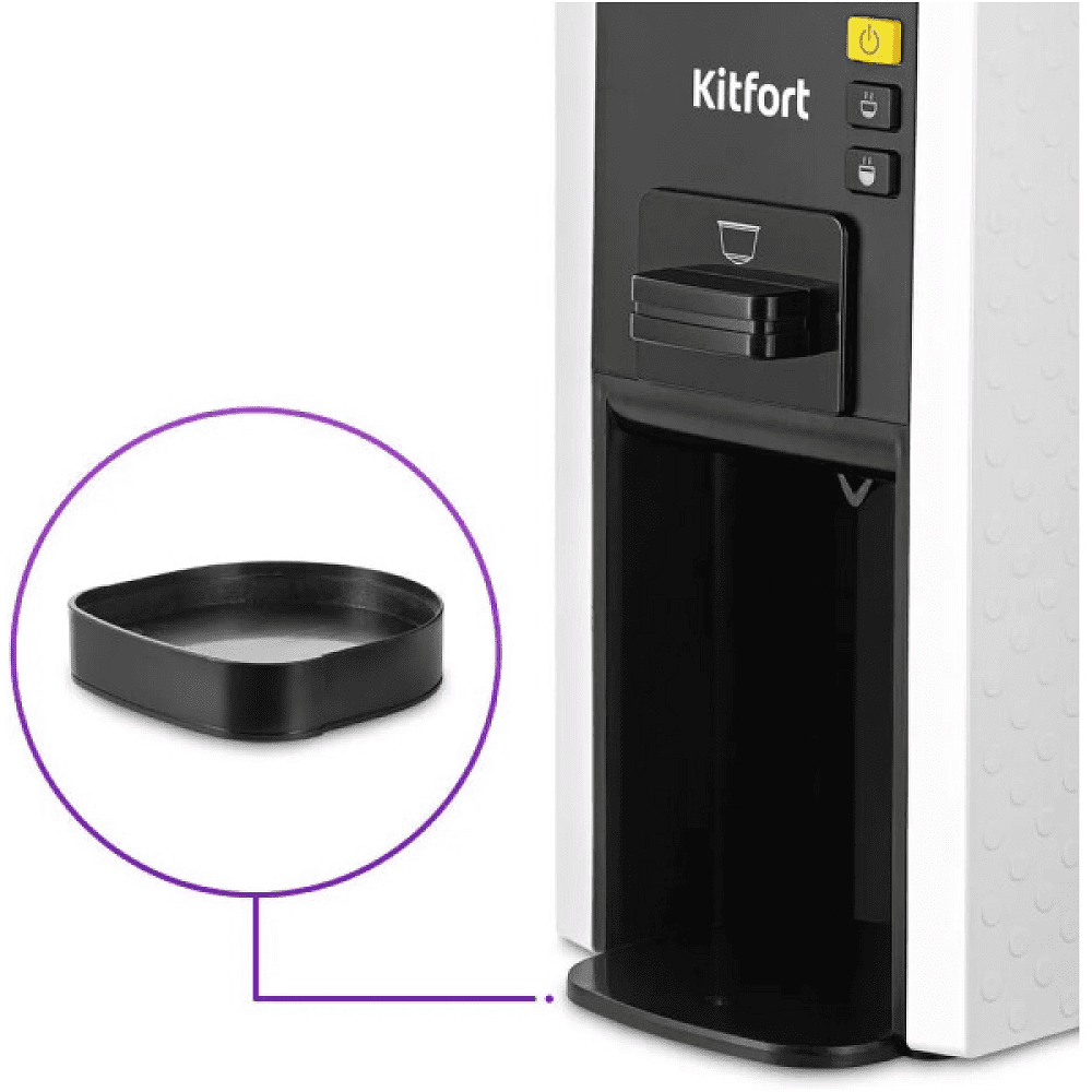 Кофеварка Kitfort KT-7467, белый, черный - 2