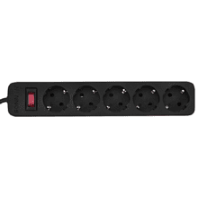 Сетевой фильтр Sonnen SPB-505, 5 м, 5 розеток, черный