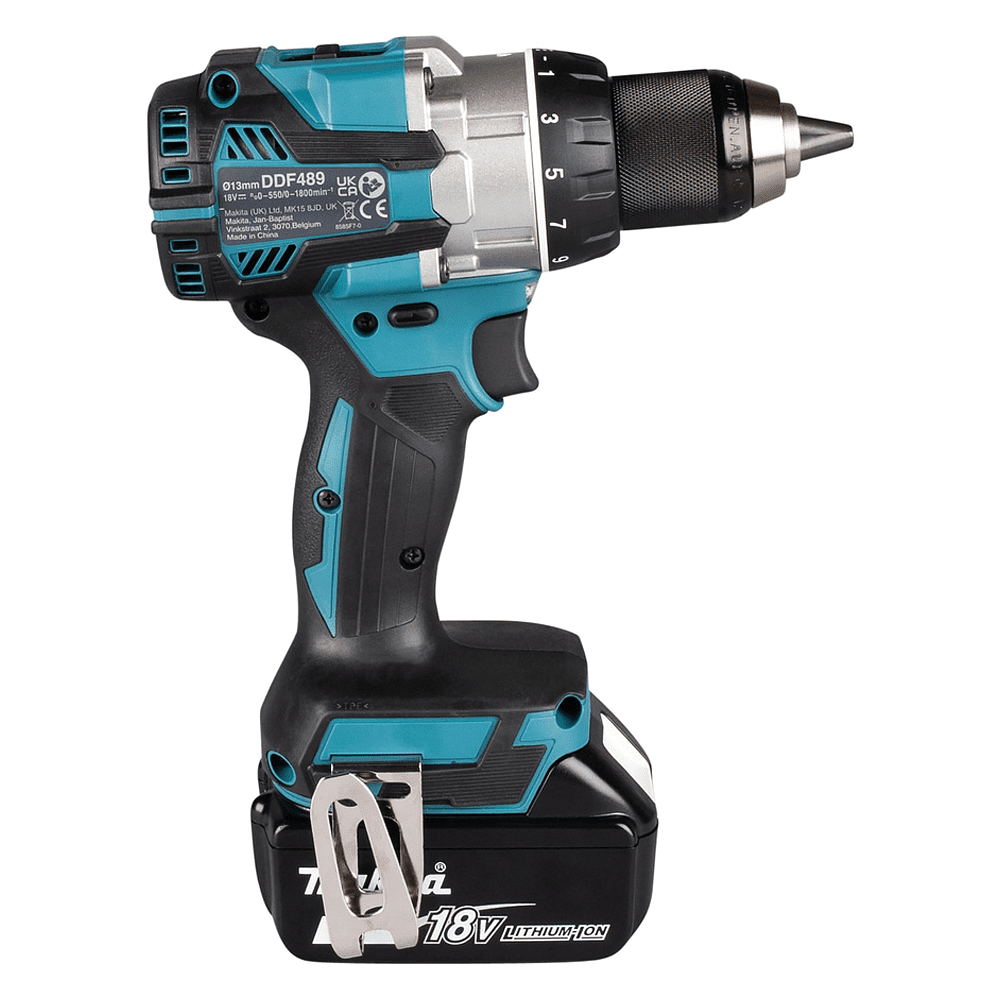 Дрель-шуруповерт аккумуляторная MAKITA DDF489RTJ, 18 В, 73 Нм, 5.0Ачx2, MakPac 2 - 9