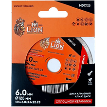 Диск алмазный по керамике M-Lion, 125х22.23 мм
