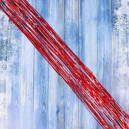 Гирлянда-дождик "Новогодний", 7,5х150 см, фольга, красный - 7