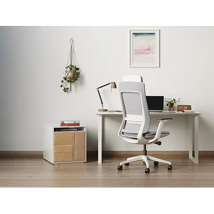 Кресло компьютерное SitZone E-VL002B, сетка, ткань, пластик, черный - 10