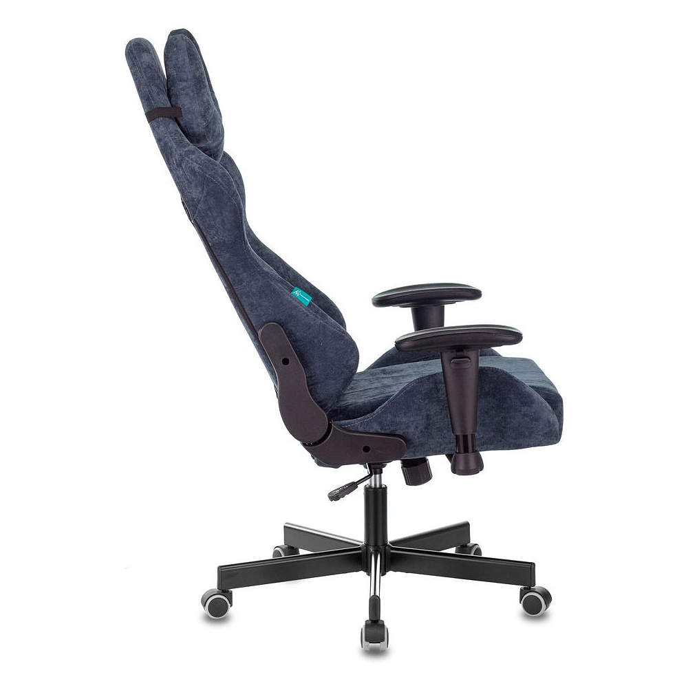 Кресло игровое Zombie "VIKING KNIGHT Fabric", ткань, металл, синий - 5