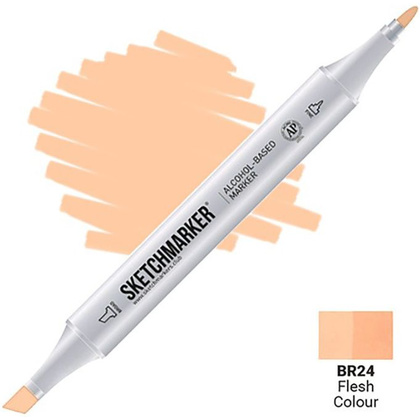 Маркер перманентный двусторонний "Sketchmarker", BR24 телесный