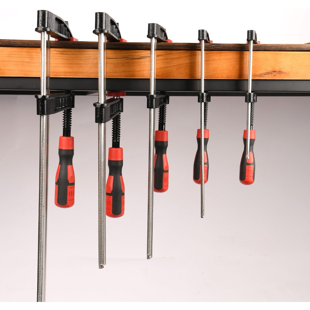 Струбцина F-образная Deli RS EDL111280Z, 120х800 мм, усиленная, черный, красный - 7