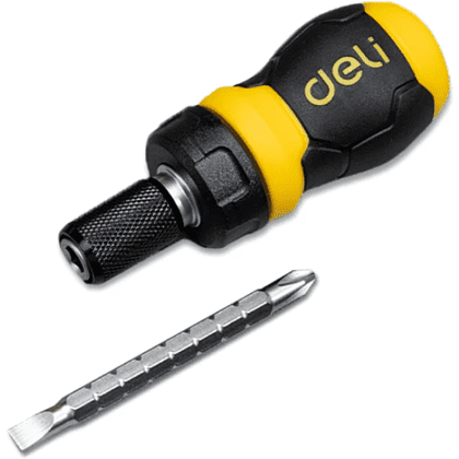Двухсторонняя отвертка Deli YS EDL626010, с трещоткой, PH2+SL6 - 3