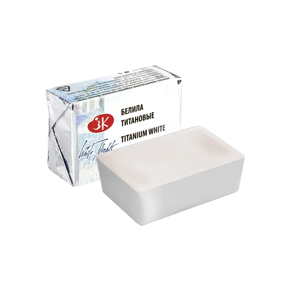 Краски акварельные Белые ночи, 101 белила титановые, кювета