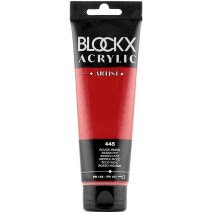 Краски акриловые "Blockx", 445 нафтоловый красный, 120 мл