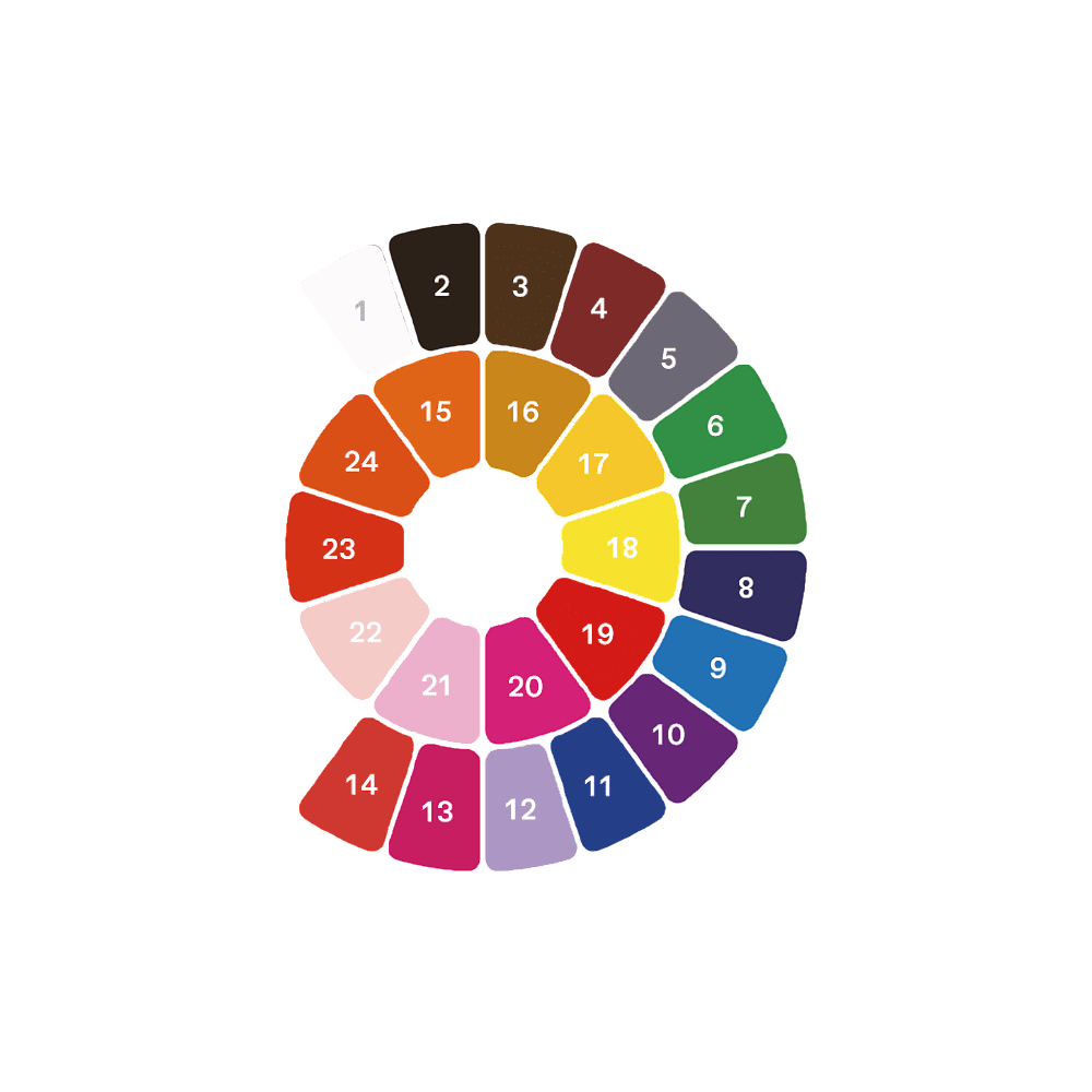 Краски акварельные "Himi", набор, 24 цвета, зелёный футляр - 8