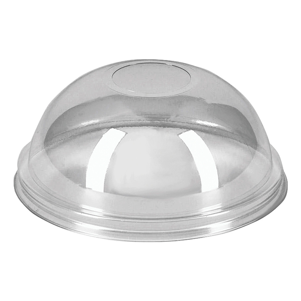 Крышка пластиковая для стаканов d=95 мм, купольная с отверстием, 50 шт/упак, прозрачный