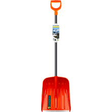 Лопата снеговая val GARDENA, 370x400, морозостойкий полипропилен, ребра жесткости, стальной черенок, D-образная рукоятка, оранжевый