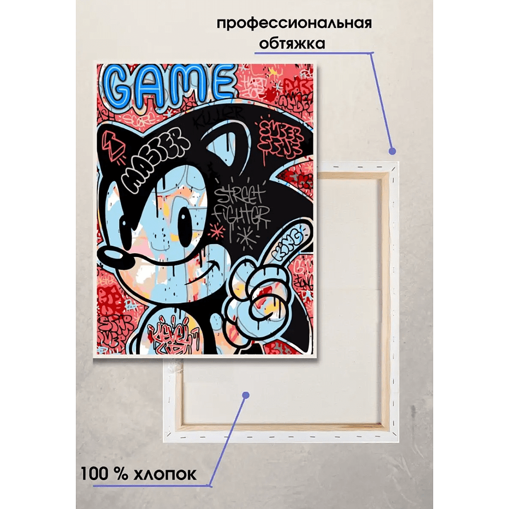 Картина по номерам "Соник Граффити" - 2