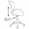 Кресло для детей Бюрократ "CH-W296NX/15-175", ткань, пластик, белый, бирюзовый - 6