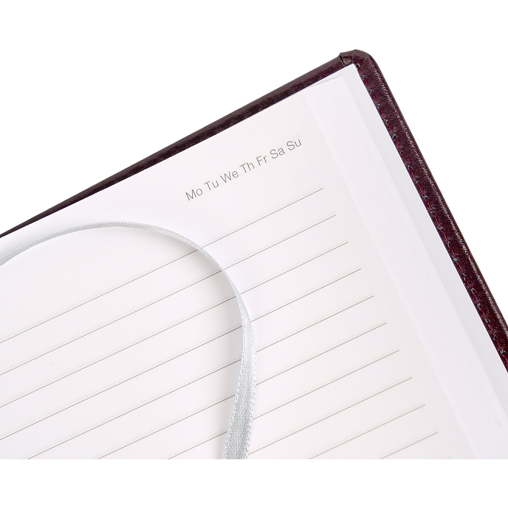 Ежедневник недатированный "Pelle Siena", А5, 272 страницы, бургунди - 10