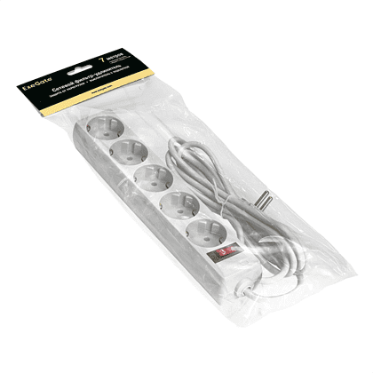 Сетевой фильтр ExeGate SP-5-7W, EX279180RUS, 5 розеток, 7 м, белый - 2