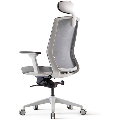 Кресло для руководителя BESTUHL "J1", сетка, ткань, пластик, серый - 4