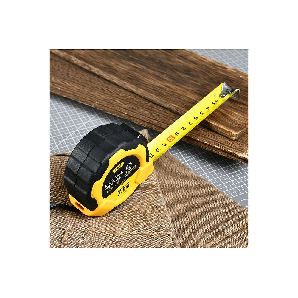 Рулетка Deli YS EDL3798, 7,5 м х 25 мм, желтый, черный - 8