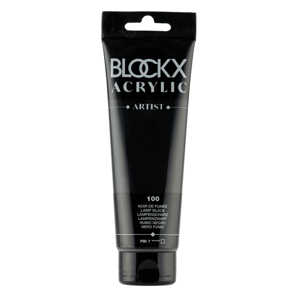 Краски акриловые "Blockx", 100 сажа газовая, 120 мл