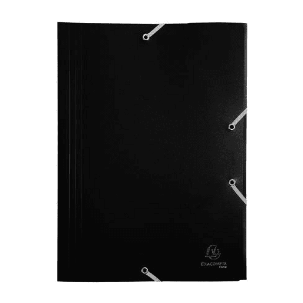 Папка на резинках "Exacompta", A4, 15 мм, полипропилен, черный