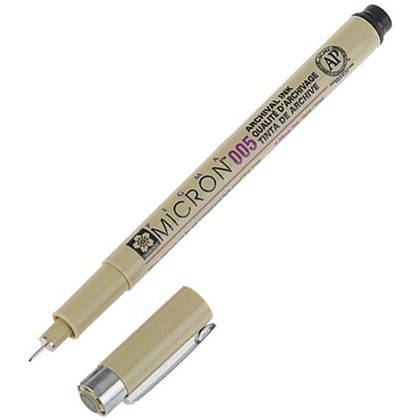 Ручка капиллярная "Pigma Micron", 0.2 мм, черный