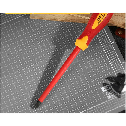Отвертка диэлектрическая Deli YS EDL518150, PH3х150 мм, желтый, красный - 3