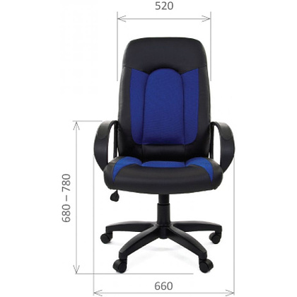Кресло для руководителя "Chairman 429", экокожа, пластик, черный - 4