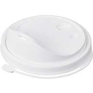 Крышка пластиковая для стаканов d=80 мм, для горячих напитков, 50 шт/упак, флип-топ, белый