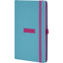 Блокнот "Shell turquoise", А5, 96 листов, голубой, срез розовый