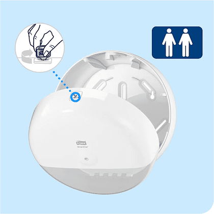 Диспенсер TORK SmartOne, для туалетной бумаги в мини рулонах, пластиковый, белый, T9 - 5