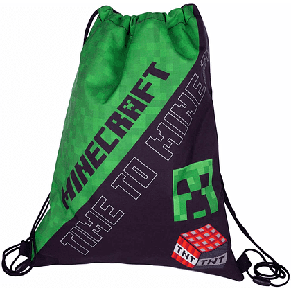 Мешок для обуви "Minecraft Time To Mine", черный - 2