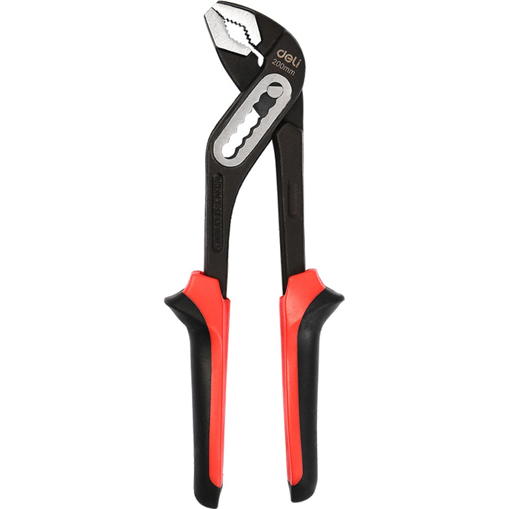 Клещи переставные Deli RS EDL2608Z, 200 мм, черный, красный