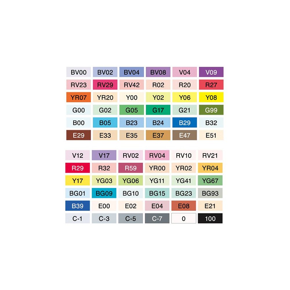 Набор маркеров перманентных "Copic ciao" А, 72 цвета - 2
