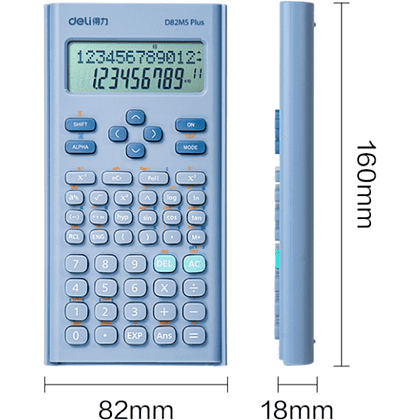 Калькулятор научный Deli Core "D82MS Plus", 240F-10+2 разряда, светло-синий  - 4